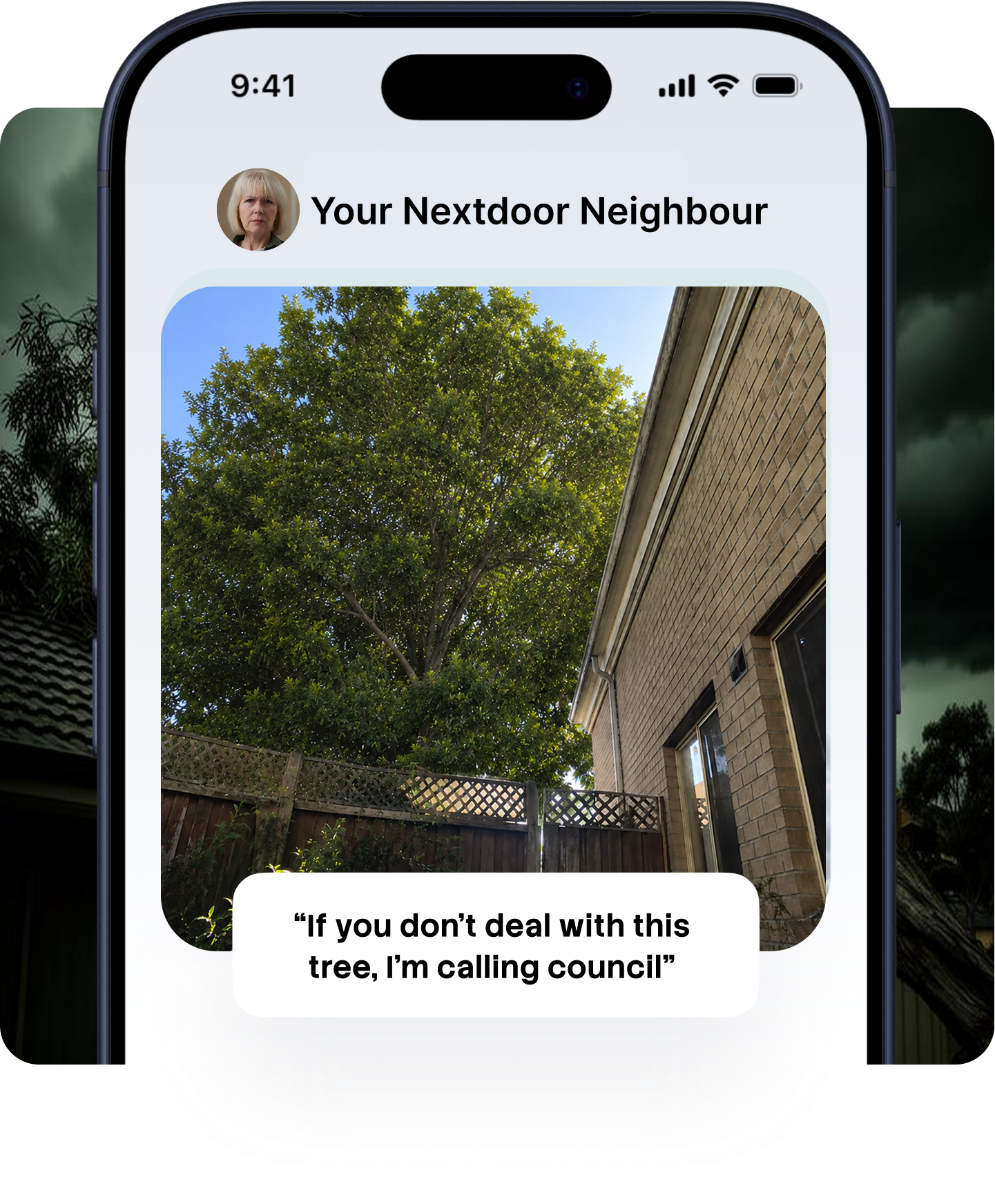 AP Tree Management app showing tree assessment